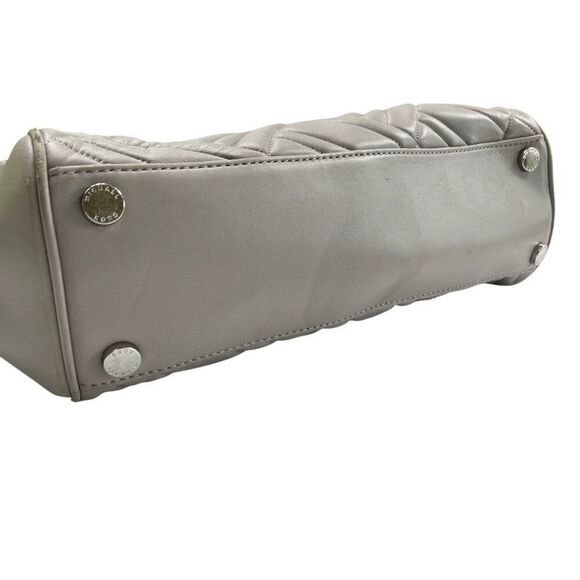 Michael Kors Quilted Leather Peyton Shoulder Bag Tote With Chain Strap Gray - Picture 9 of 14